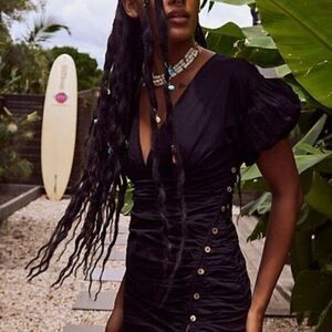 Free People Tastemaker Mini Buttondown Dress L